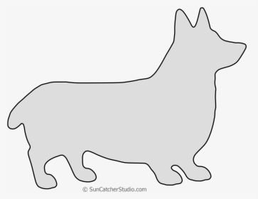 Corgi Cartoon Black And White , Png Download - Corgi Cartoon Black And White, Transparent Png, Transparent PNG