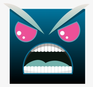 Angry Square Face Svg Clip Arts - Angry Square, HD Png Download, Transparent PNG