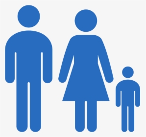 Family With A Household Icon With Color Clipart , Png - Male Female Population Icon, Transparent Png, Transparent PNG