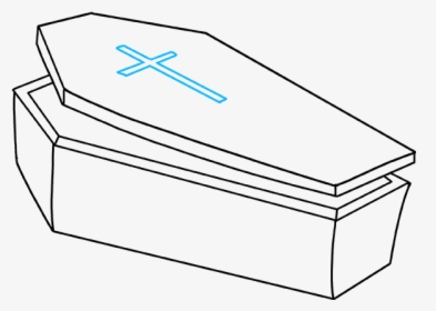 How To Draw Coffin - Drawing Of A Coffin, HD Png Download, Transparent PNG