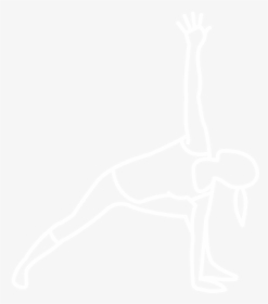Woman Stretching Arms And Flexing Legs - Johns Hopkins White Logo, HD Png Download, Transparent PNG