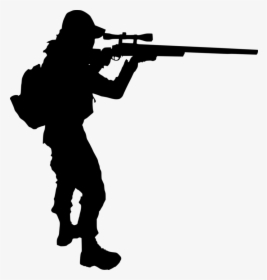 Sniper Rifle Silhouette Png, Transparent Png, Transparent PNG