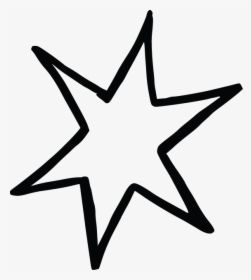 Line Star Black Star Yellow Outline Star - Star Black And White Outline, HD Png Download, Transparent PNG