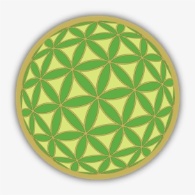 Flower Of Life Green And Gold Sacred Geometry - Green Flower Of Life, HD Png Download, Transparent PNG