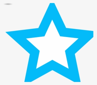 Blue Star Outline Clip Art At Vector Clip Art - Blue Star Outline, HD Png Download, Transparent PNG