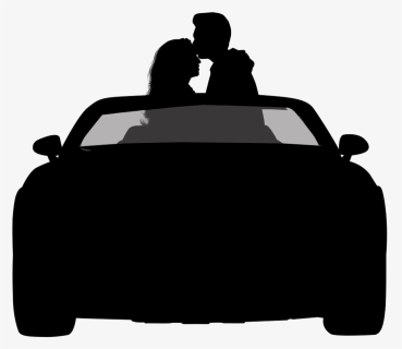 Car Couple Png - Couple In Car Silhouette, Transparent Png, Transparent PNG