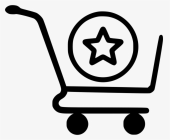 Star Outline - Shopping Cart, HD Png Download, Transparent PNG