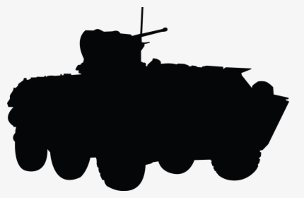 Silhouette Military Clip Art - Armored Vehicle Silhouette, HD Png Download, Transparent PNG