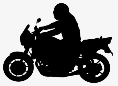 Vehicle,black And White,all Terrain Art,photography,stock - Biker Silhouette, HD Png Download, Transparent PNG