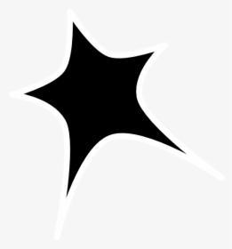 Black Star Clip Art Black Star White Outline Clip Art - Black And White Starry Clipart, HD Png Download, Transparent PNG