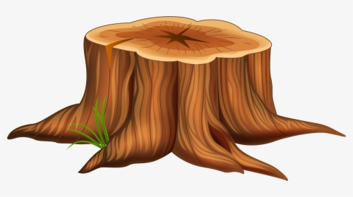 Tree Stump Cartoon Illustration - Cartoon Tree Trunk Png, Transparent Png, Transparent PNG