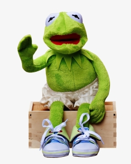 Kermit, Sit, Bank, Sneakers, Pants, Frog, Funny, Wave - Dienstag Spruch, HD Png Download, Transparent PNG