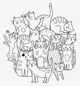 Millions Of Cats - Drawing Cats On Cup, HD Png Download, Transparent PNG
