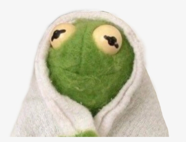 #kermit #cute #cozy #freetoedit - Kermit The Frog In A Blanket, HD Png Download, Transparent PNG