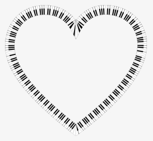 Piano Keys Heart Clip Arts - Heart Shaped Piano Keys, HD Png Download, Transparent PNG