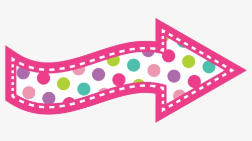 Work Is In School And What They Think They Might Need - Pink Polka Dot Arrow, HD Png Download, Transparent PNG
