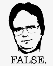 Transparent John Cena Face Png - Dwight Schrute Black And White, Png Download, Transparent PNG