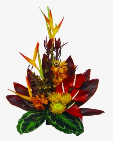Hawaiian Flower Bouquet - Flower Arrangements Tropical Flowers, HD Png Download, Transparent PNG