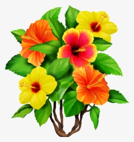 Hawaiian Aloha Tropical - Tropical Flowers Png, Transparent Png, Transparent PNG