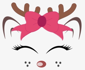 Reindeer, Face, Christmas, Antlers, Horn, Holiday - Christmas Reindeer Face Png, Transparent Png, Transparent PNG