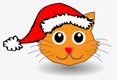Cat In The Hat Hd Photo Clipart - Christmas Cat Clipart, HD Png Download, Transparent PNG