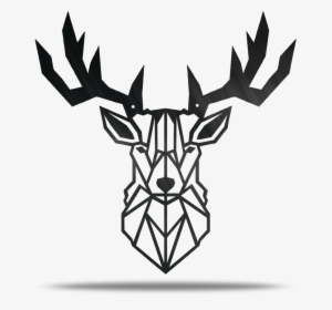 Geometric Deer Metal Wall Art - Deer Head Metal Wall Art, HD Png Download, Transparent PNG