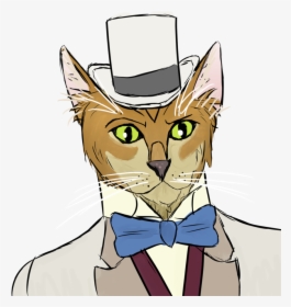 Tie Clipart Cat In Hat - Domestic Short-haired Cat, HD Png Download, Transparent PNG