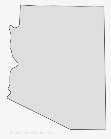 Clip Art Arizona State Outline Png - Outline Arizona State Shape, Transparent Png, Transparent PNG