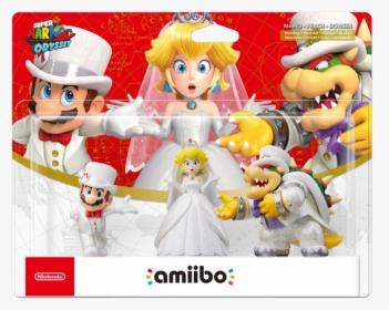 Super Mario Odyssey Wedding Amiibo 3-pack - Super Mario Odyssey Amiibo 3 Pack, HD Png Download, Transparent PNG