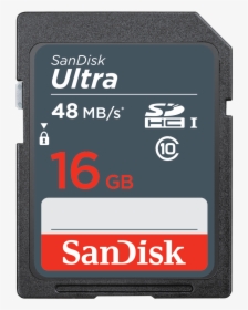 Sd Card Png Transparent Hd Photo - Sandisk Sdhc Ultra 16gb, Png Download, Transparent PNG