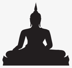 Black Buddha Silhouette Png Clip Art, Transparent Png, Transparent PNG