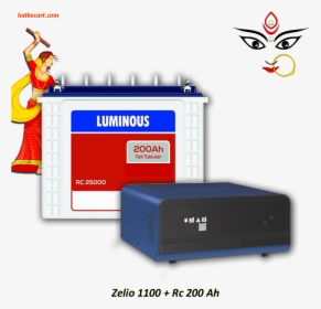 #luminous Ups / Inverter & Batteries This #navratri - Cartoon, HD Png Download, Transparent PNG
