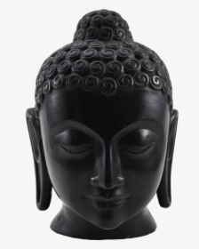 Black Stone Buddha Head - Black Stone Buddha Head Statue, HD Png Download, Transparent PNG