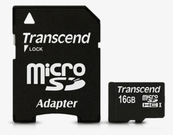 16gb Microsd Transcend Sd Adapter - Micro Sd, HD Png Download, Transparent PNG