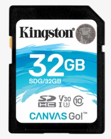 Memory Card Kingston Canvas Go Sdhc, 32 Gb, Black / - Kingston Canvas Go 512gb, HD Png Download, Transparent PNG