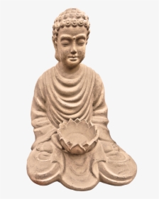 Buddha, Figure, Begging Bowl, Ceramic, Sitting - Begging Buddha, HD Png Download, Transparent PNG