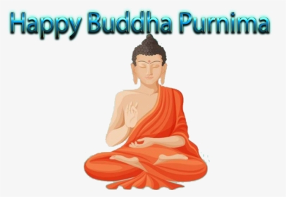 Happy Buddha Purnima Png Free Images - Gautama Buddha, Transparent Png, Transparent PNG