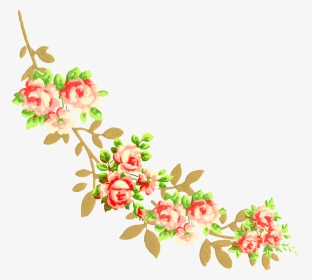 The Second Digital Corner Clip Art Is A Lovely Flower - Flowers Design Png Hd, Transparent Png, Transparent PNG