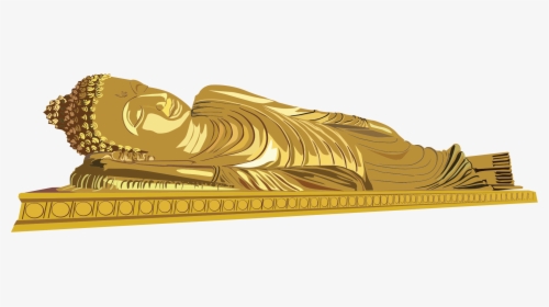 Golden Reclining Buddha Clip Arts - Reclining Buddha Png, Transparent Png, Transparent PNG