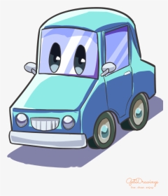 How To Draw A Cartoon Car - City Car, HD Png Download , Transparent Png  Image - PNGitem