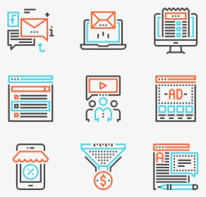 Digital Marketing - Email Marketing Free Icons, HD Png Download, Transparent PNG