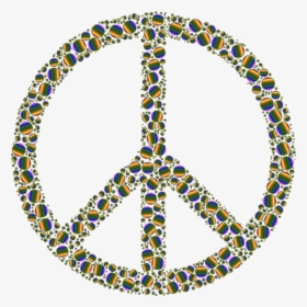 Peace Symbols Hippie Doves As Symbols - Peace Sign Blue And White, HD Png Download, Transparent PNG