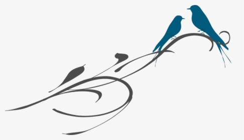 Ornamental Clipart Bird Silhouette - Free Love Birds Png, Transparent Png, Transparent PNG