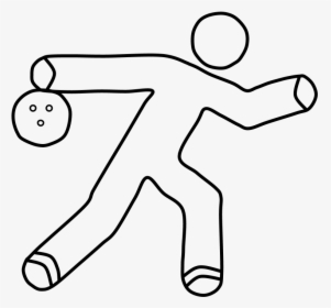 Bowler, Bowling Ball, Black And White - Line Art, HD Png Download, Transparent PNG