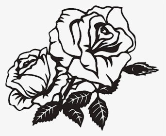 Rose Clip Art - Black And White Rose Png, Transparent Png, Transparent PNG