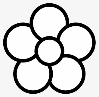 Five-petal Flower Icon - 5 Petal Flower Outline, HD Png Download, Transparent PNG