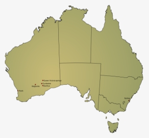 Vector Of Flag Australia Desert Png File Hd Clipart - Cartoon Map Of Australia, Transparent Png, Transparent PNG