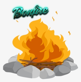 Bonfire Cartoon , Png Download - Cartoon Campfire Png, Transparent Png, Transparent PNG