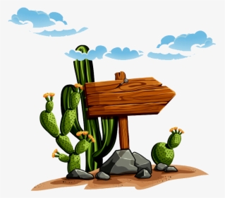 Saguaro Cactus Flowers, Sonoran Desert, Tucson, Arizona - Cactus In The Desert Cartoon, HD Png Download, Transparent PNG