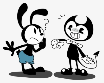 Go To Image - Mickey Oswald And Bendy, HD Png Download, Transparent PNG